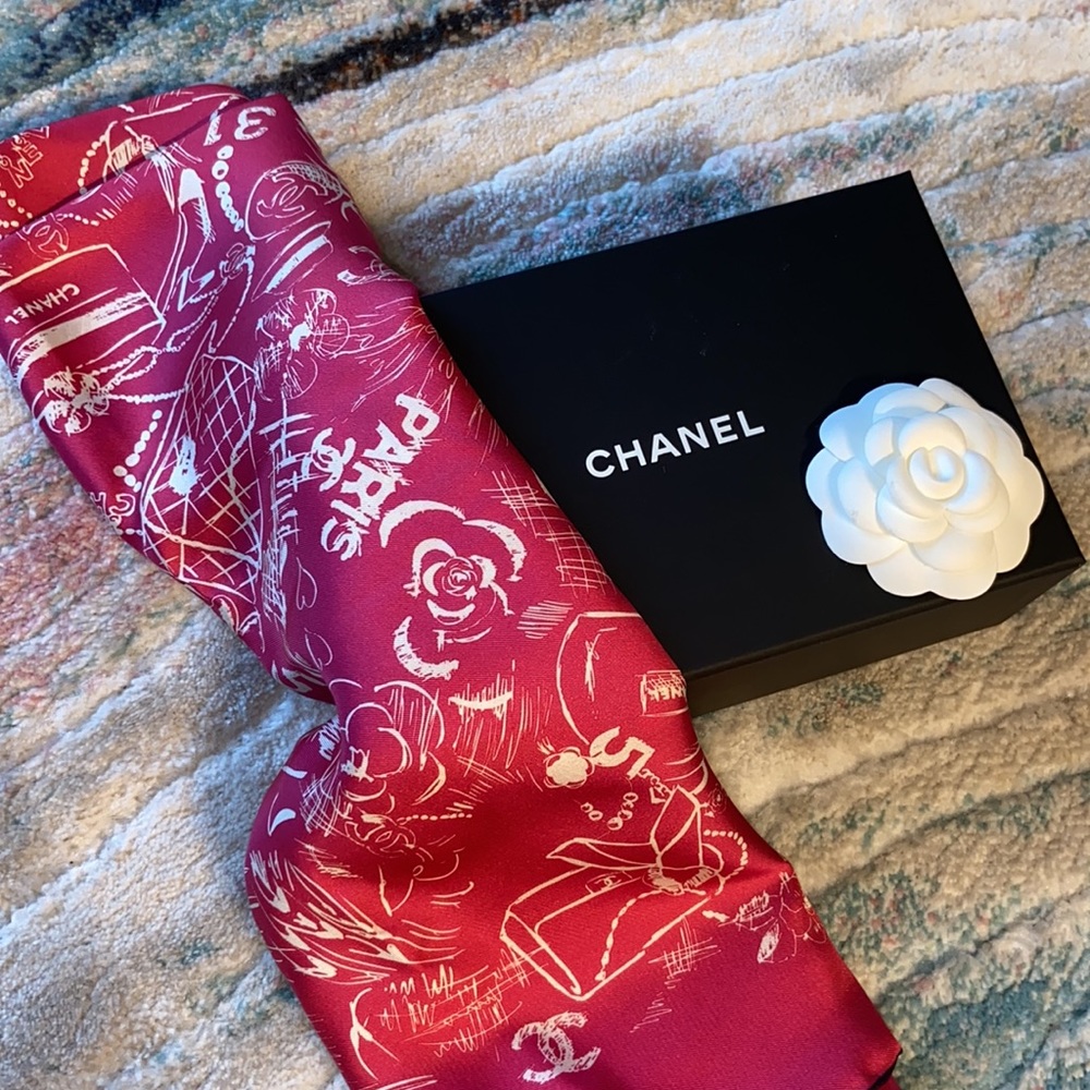 Chanel 100% Silk square scarf